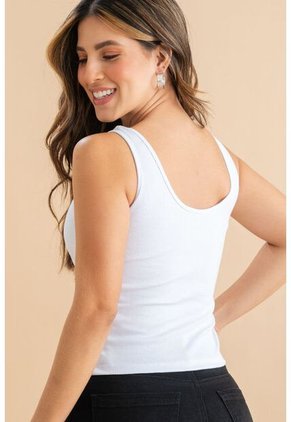 Top Rib Habana Blanco Ragged Pf31122322