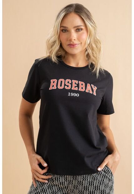 Camiseta Rosebay Negro Ragged Pf31122337