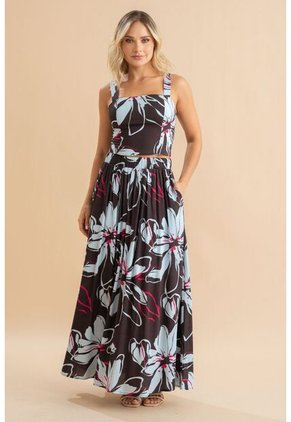 Falda Larga Whanda Café Ragged Pf31320359