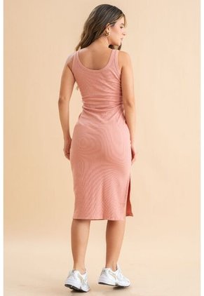 Vestido Rib Natalie Rosa Ragged Pf31511516