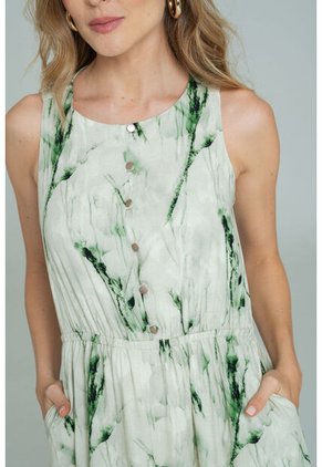 Vestido Mistura Verde Ragged Pf11511438