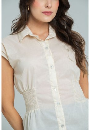 Camisa Renata Beige Ragged Pf11113058