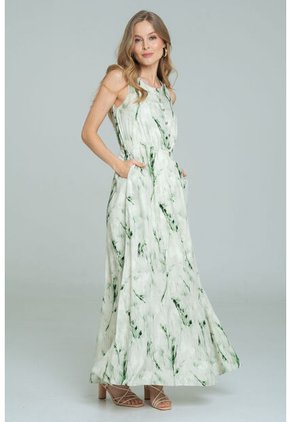 Vestido Mistura Verde Ragged Pf11511438