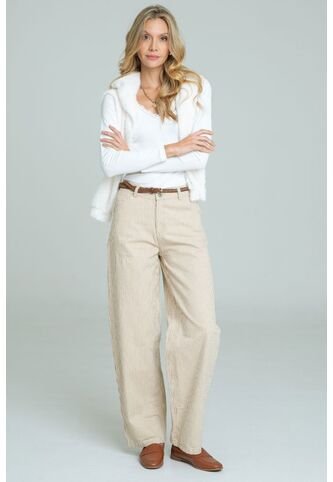 Jeans Barrel Rayas Café Ragged Pf21350073 Ragged