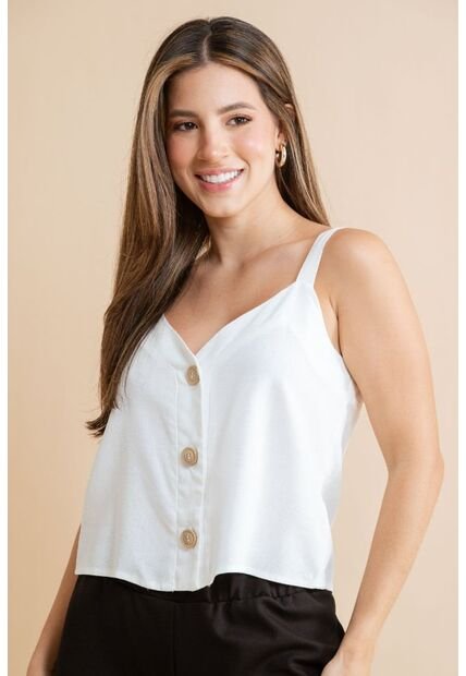 Blusa Lino Mali Blanco Ragged Pf31113450