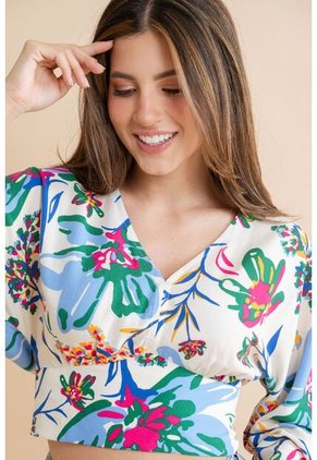 Blusa Kherra Blanco Ragged Pf31113492