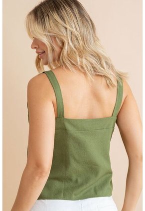 Blusa Lino Mali Verde Ragged Pf31113450