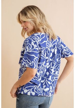 Blusa Abigail Azul Ragged Pf31113513