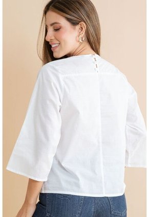 Blusa Blazhars Blanco Ragged Pf31113524