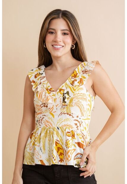 Blusa Olivia Blanco Ragged Pf31113547