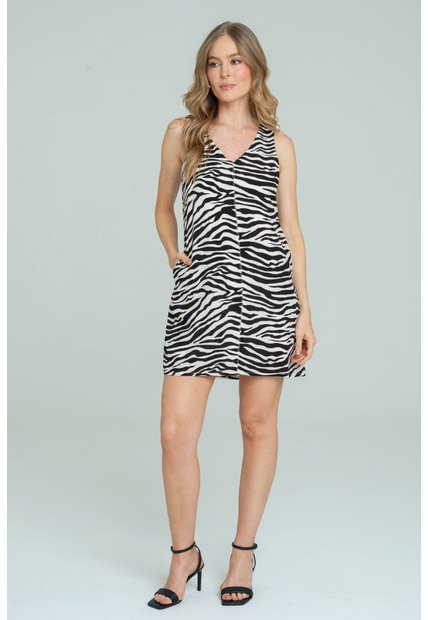 Vestido Zelee Negro Ragged Pf11511486