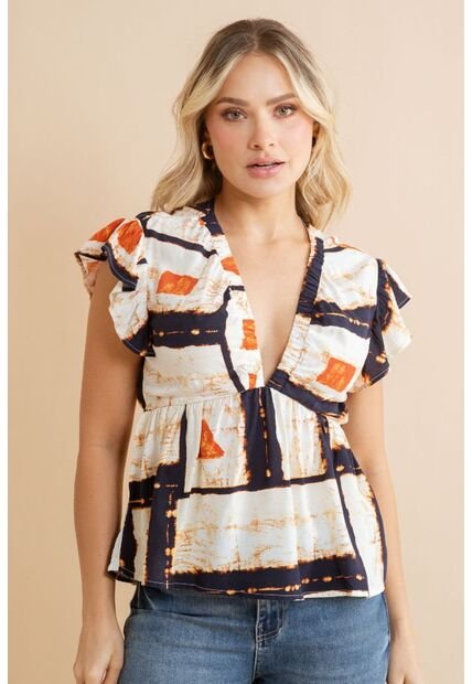 Blusa Slenna Azul Ragged Pf31113553