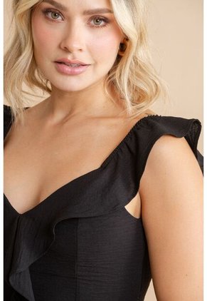 Blusa Sabrina Negro Ragged Pf31113555