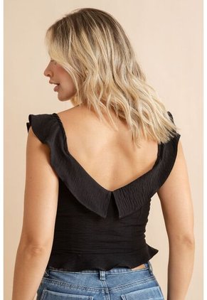 Blusa Sabrina Negro Ragged Pf31113555