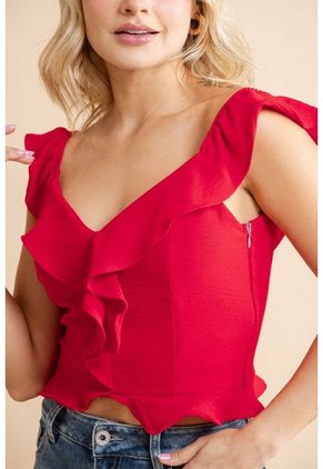 Blusa Sabrina Rojo Ragged Pf31113555