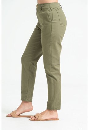 Pantalon Dril Skinny Verde Ragged Pf31310659