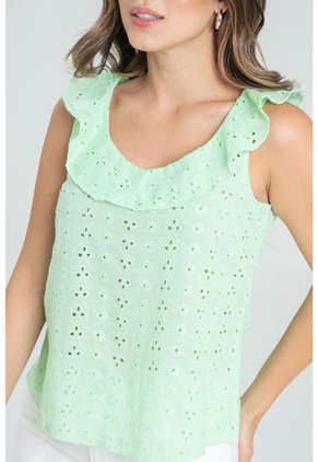 Blusa Mandolina Verde Ragged Pf32111314