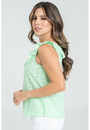 Blusa Mandolina Verde Ragged Pf32111314