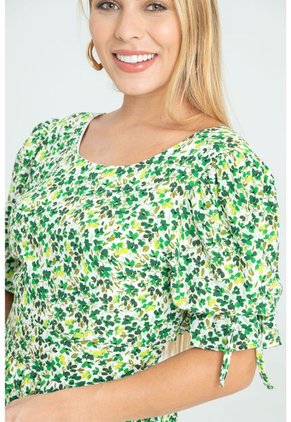 Vestido Corto Momy Verde Ragged Pf31511347