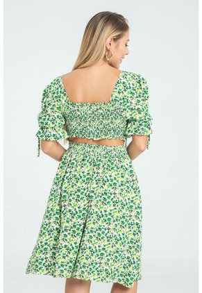 Vestido Corto Momy Verde Ragged Pf31511347