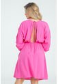 Vestido Corto M/larga Fucsia Ragged Pf31511344 de RAGSTYLE
