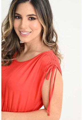 Vestido Falda Capas Rojo Ragged Pf31511273