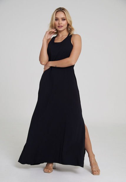 Vestido Venati Negro Ragged Pf31511108
