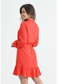 Vestido Corto Manga Larga Rojo Ragged Pf31511252 de RAGSTYLE