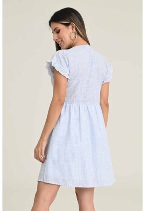 Vestido Grosella Azul Ragged Pf31511231