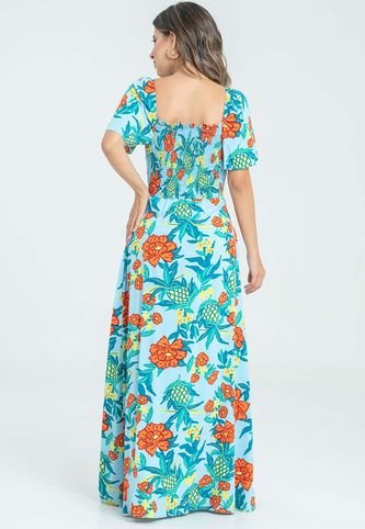 Vestido Largo Zandara Azul Ragged Pf31511330 RAGSTYLE