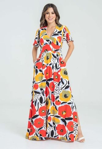 Vestido Flowy Rojo Ragged Pf31511343 RAGSTYLE