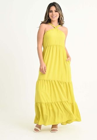 Vestido Chifon Verde Ragged Pf31511286 RAGSTYLE