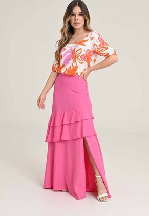 Falda Marruecos Rosa Ragged Pf31320329