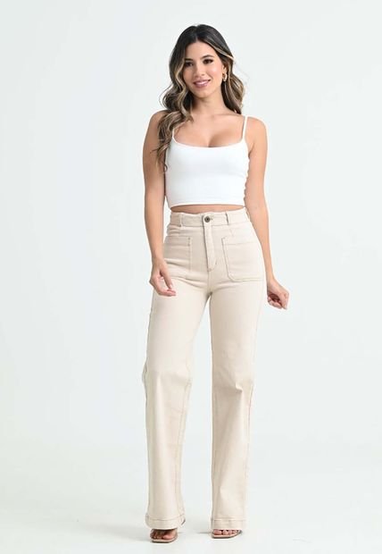 Jeans Natural Denim Beige Ragged Pf35350241