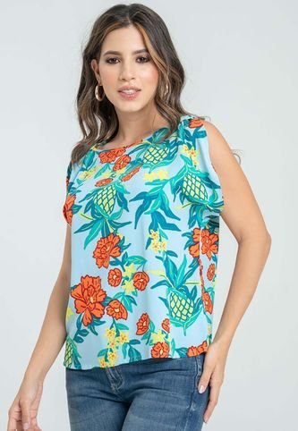 Blusa Christy Azul Ragged Pf31113184 RAGSTYLE