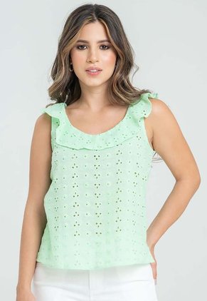 Blusa Mandolina Verde Ragged Pf32111314