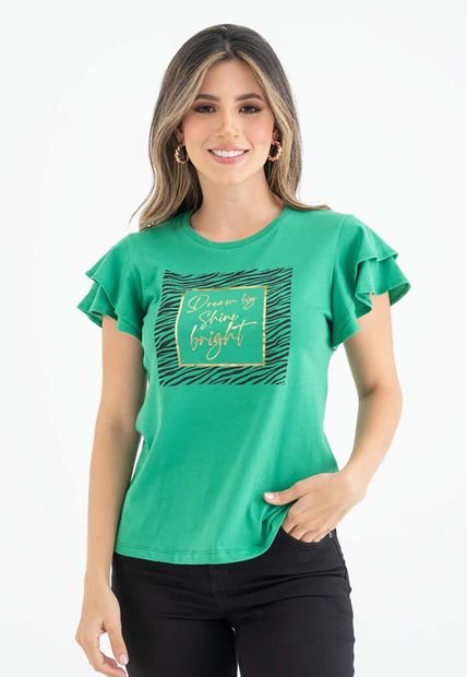 Camiseta Dream Verde Ragged Pf31122164