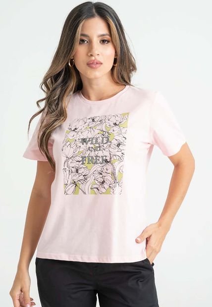 Camiseta Free Rosa Ragged Pf31122154