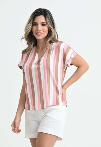 Blusa Rayas Rosa Ragged Pf31113069 RAGSTYLE