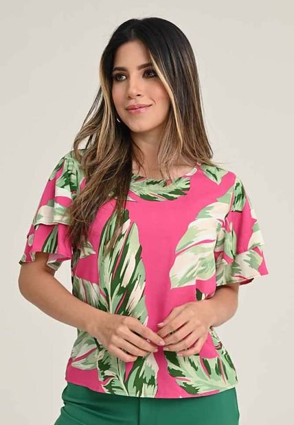 Blusa Greenery Fucsia Ragged Pf31112998