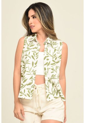 Camisa Sisa Lino Verde Ragged Pf31113139