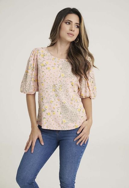 Blusa Christine Rosa Ragged Pf31112966