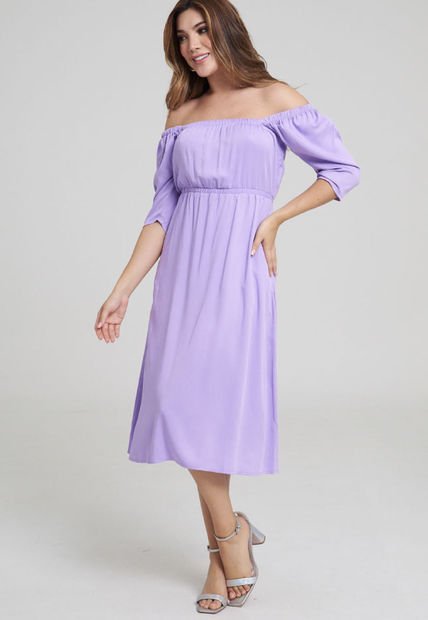 Vestido Largo Vinnu Violeta Ragged Pf31511112