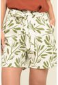 Short Lino Estampado Verde Ragged Pf31340200 de RAGSTYLE