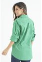 Camisa Boyfriend Popelina Verde Ragged Pf31112996 de RAGSTYLE