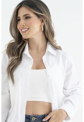 Camisa Boyfriend Popelina Blanco Ragged Pf31112996