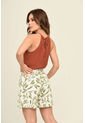 Short Lino Estampado Verde Ragged Pf31340200 de RAGSTYLE