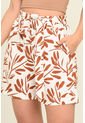 Short Lino Estampado Café Ragged Pf31340200 de RAGSTYLE