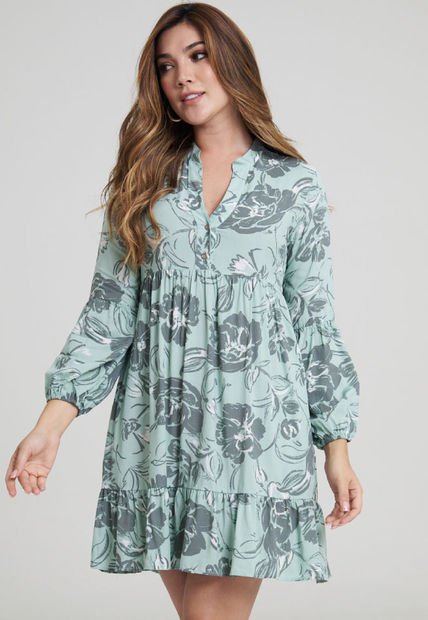 Vestido Masala Verde Ragged Pf31511091