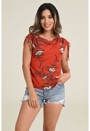 Blusa Azami Rojo Ragged Pf31113029